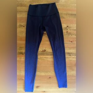 Ombré blue and Black Lululemon Leggings